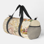 Vintge World Map in Brown und Elfenbeinküste Duffle Bag (Rechte Ecke)
