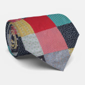 vintitt Stil material colorful patchwork Krawatte (Gerollt)