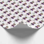 VINTO Retro Football Plaple Black Geschenkpapier (Ecke)