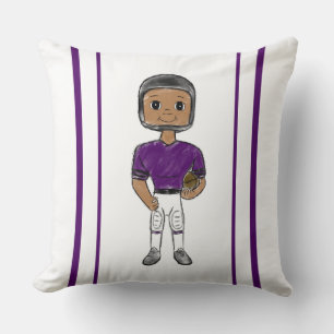 VINTO Retro Football Plaple Black Kissen