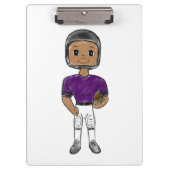 VINTO Retro Football Plaple Black Klemmbrett (Vorderseite)