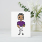 VINTO Retro Football Plaple Black Postkarte (Stehend Vorderseite)