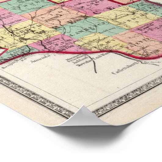 Vinton Landkreise Poster (Ecke)