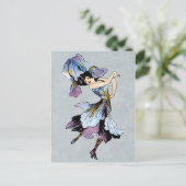 vintune iris flower fairy postkarte (Stehend Vorderseite)