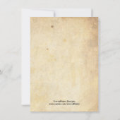 Vinvtage Damask Label Hochzeit Probe Dinner Einladung (Rückseite)