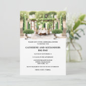 Vinyard Fine Sommer Essplatz Topiary Papplar Einladung (Stehend Vorderseite)