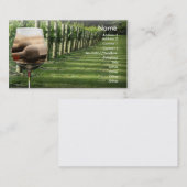 Vinyard mit Wein mit Brille Visitenkarte (Vorne/Hinten)