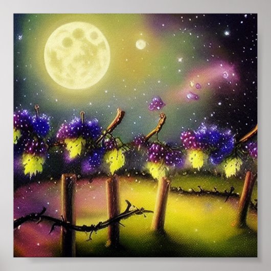 Vinyard Tinte und Wasserkunst Poster (Vorne)
