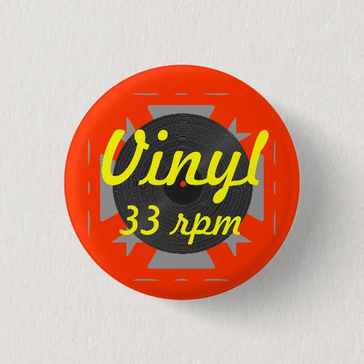 Vinyl 33 U/min Button (Vorderseite)
