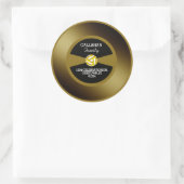 Vinyl 45 Gold Record-Familiendaten Runder Aufkleber (Tasche)