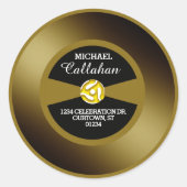 Vinyl 45 Gold Record persönliche Adresse Runder Aufkleber (Vorderseite)