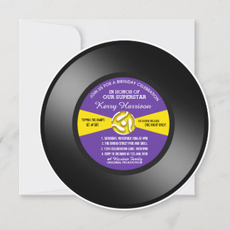 Vinyl 45 Record Geburtstagsparty Einladung