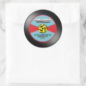 Vinyl 45 Record Label Individual Personalisiert Runder Aufkleber (Tasche)