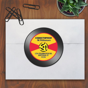 Vinyl 45 Record Label Individual Personalisiert Runder Aufkleber
