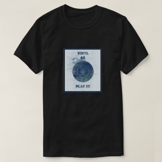 Vinyl - 45 rpm Record -Lite Blue T-Shirt (Design vorne)
