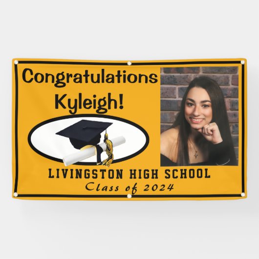 Vinyl-Abschluss-Foto Banner (Horizontal)