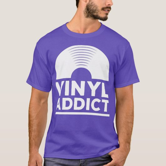 Vinyl Addict T-Shirt Retro Old School Music DJ (Vorderseite)