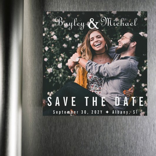 Vinyl Album Cover Foto Magnet Save the Date