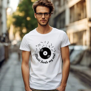 Vinyl-Album 'Musik speist meine Seele' T-Shirt