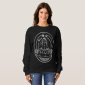Vinyl Alien DJ Techno Raver Sweatshirt (Vorne ganz)