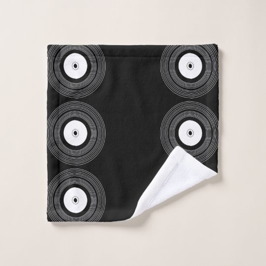 Vinyl auf schwarz waschlappen (Waschlappen)