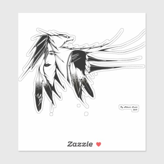 Vinyl-Aufkleber - Adlerflügel Aufkleber (Blatt)