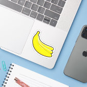 Vinyl-Aufkleber für Bananen, geschnitten Aufkleber (Laptop mit iPhone)