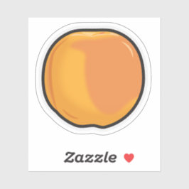 Vinyl-Aufkleber für einen Pfirsich nach Maß geschn Aufkleber