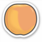 Vinyl-Aufkleber für einen Pfirsich nach Maß geschn Aufkleber (Vorderseite)