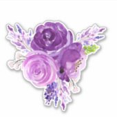 Vinyl-Aufkleber - Helle Aquarellfarben-Blume Aufkleber (Vorderseite)