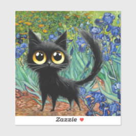 Vinyl-Aufkleber, Lila Ire für die schwarze Katze g Aufkleber