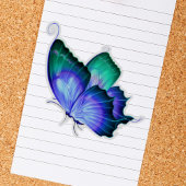 Vinyl-Aufkleber mit blauem und grünem Schmetterlin Aufkleber