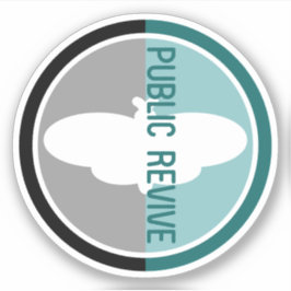 Vinyl-Aufkleber mit dem Logo "Öffentliche Wiederga Aufkleber