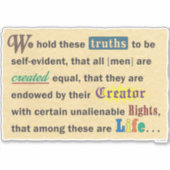 Vinyl-Aufkleber mit einer Erklärung. Aufkleber (Vorderseite)