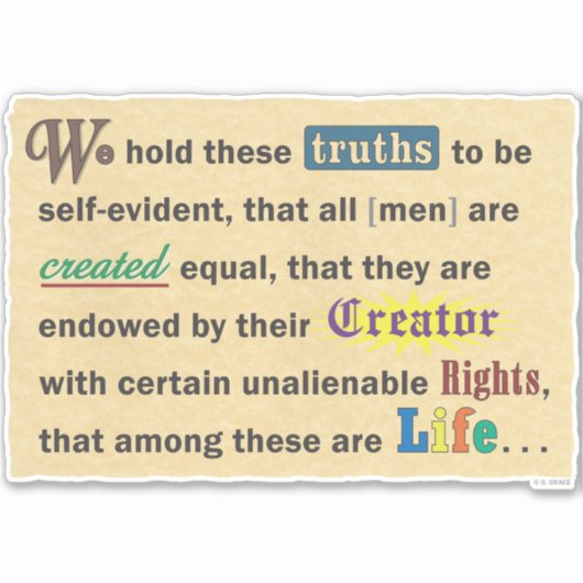 Vinyl-Aufkleber mit einer Erklärung. Aufkleber (Vorderseite)