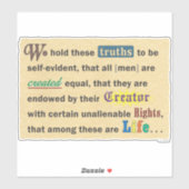 Vinyl-Aufkleber mit einer Erklärung. Aufkleber (Blatt)