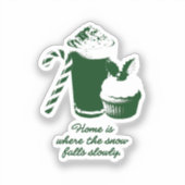 Vinyl-Aufkleber mit Winterillustration Aufkleber (Vorderseite)