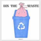 Vinyl-Aufkleber nach Maß geschnitten Mülleimer Aufkleber (Blatt)