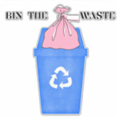 Vinyl-Aufkleber nach Maß geschnitten Mülleimer Aufkleber (Vorderseite)