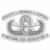 Vinyl-Aufkleber nach Maß geschnitten Senior EOD Ab Aufkleber (Vorderseite)