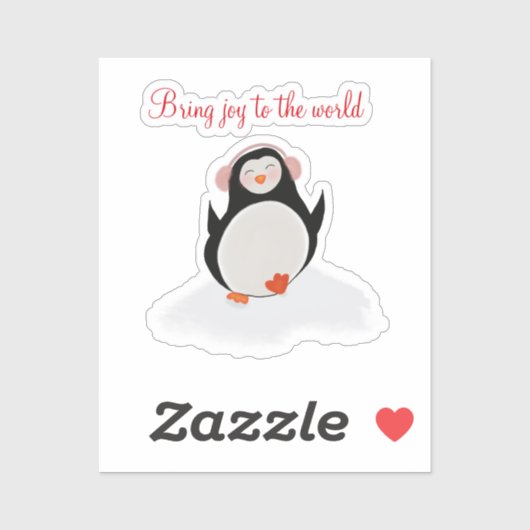 Vinyl-Aufkleber nach Maß mit Pinguin Aufkleber (Blatt)