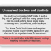 Vinyl-Aufkleber, unmaskiert, für Ärzte und Zahnärz Aufkleber (Vorderseite)
