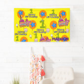 Vinyl Banner, Happy First Birthday Banner, #1 Banner (Insitu)