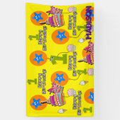 Vinyl Banner, Happy First Birthday Banner, #1 Banner (Vertikal)