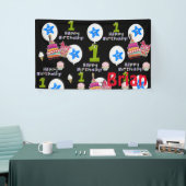 Vinyl Banner, Happy First Birthday Banner, #1 Banner (Messeveranstaltung)