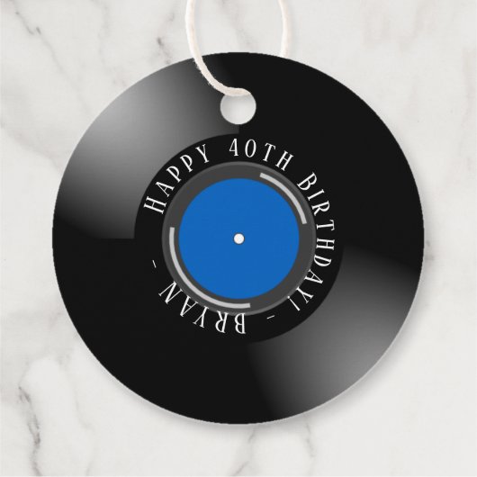 Vinyl Birthday Geschenkanhänger (Rückseite)