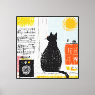Vinyl Black Cat High Rise Live Set Leinwanddruck