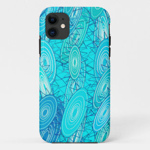 "Vinyl Blues" abstrakt - Türkis, Blau, Weiß Case-Mate iPhone Hülle