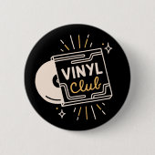 Vinyl-Club-Schallplattenliebhaber-Ästhetik Button (Vorderseite)