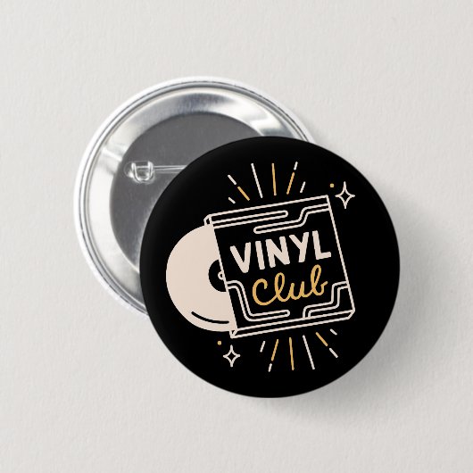 Vinyl-Club-Schallplattenliebhaber-Ästhetik Button (Vorne & Hinten)
